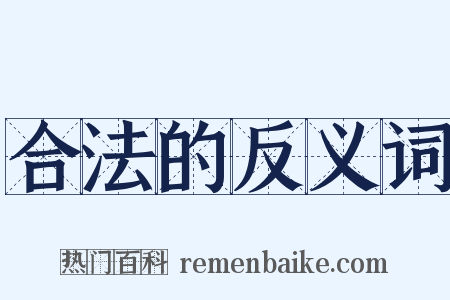 合法的反义词是什么意思的图片